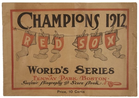 1912 Giants vs Red Sox Fenway Park World Series Program